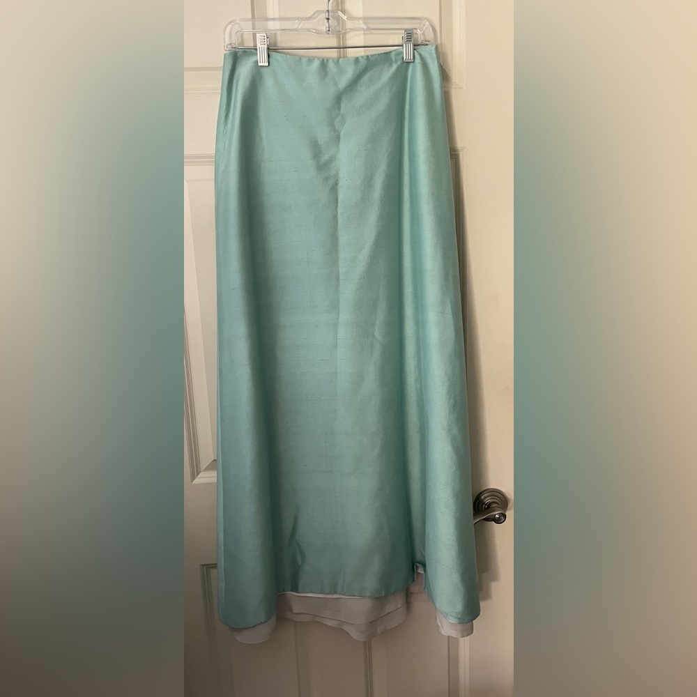 Carmen Marc Valvo Collection Silk Maxi Skirt Lined USA Wedding Easter Spring 10